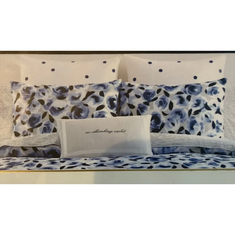 Kate Spade European Sham Deco Dot Navy Polka Dot 26x26 New In Package!